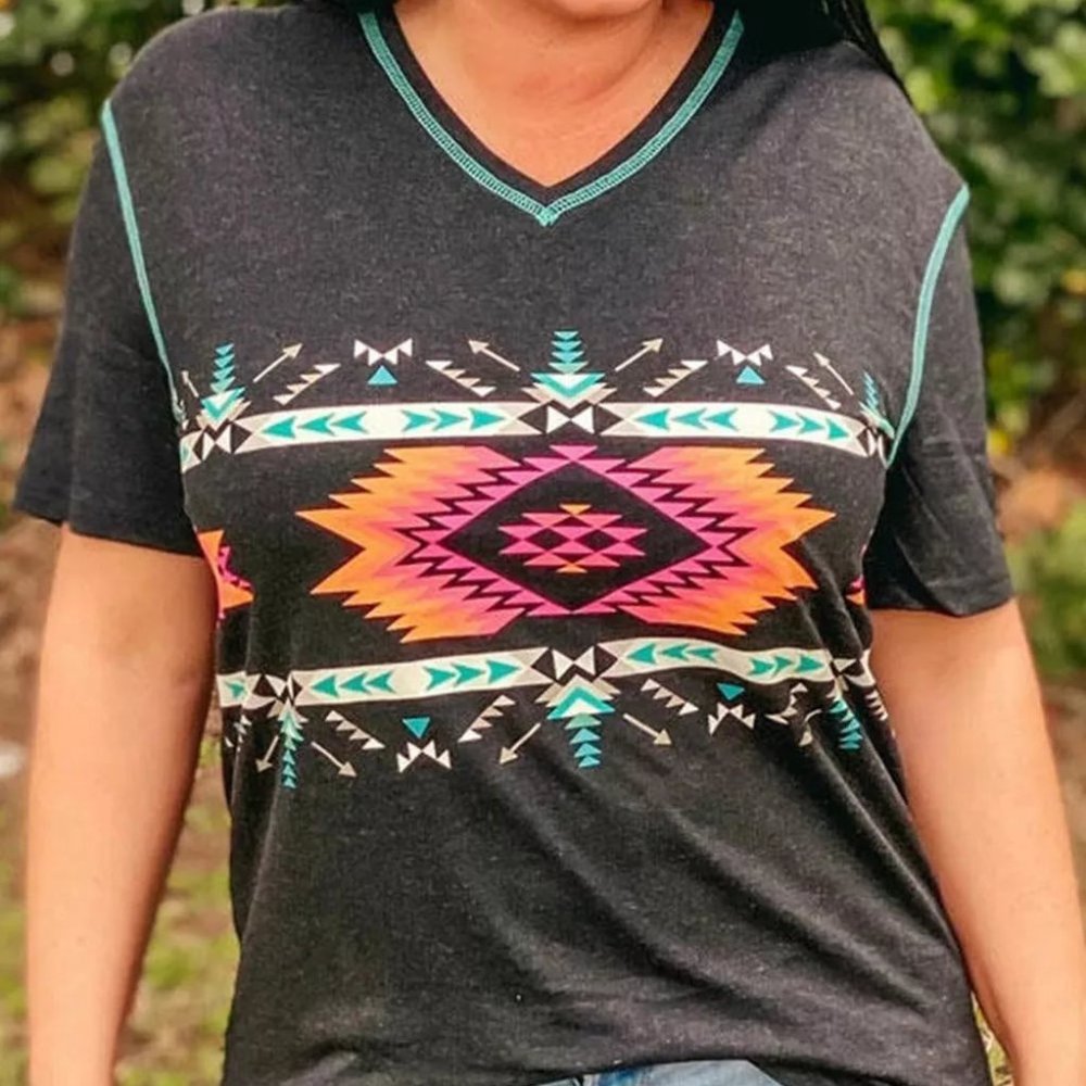 Aztec print top